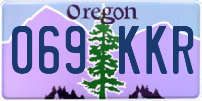 OR license plate 069KKR