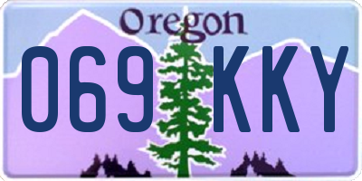 OR license plate 069KKY