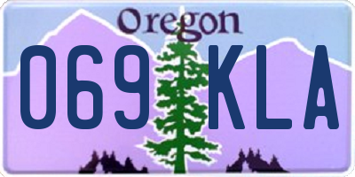 OR license plate 069KLA