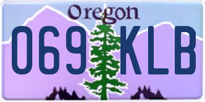 OR license plate 069KLB