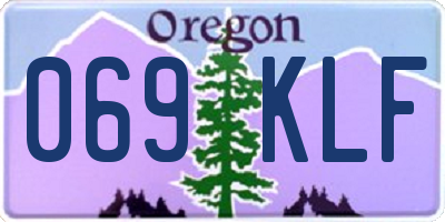 OR license plate 069KLF
