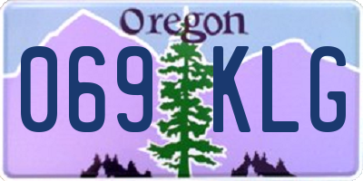 OR license plate 069KLG