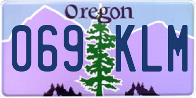 OR license plate 069KLM