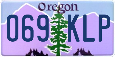 OR license plate 069KLP