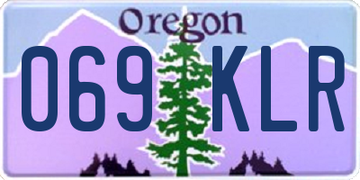 OR license plate 069KLR