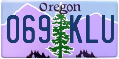 OR license plate 069KLU