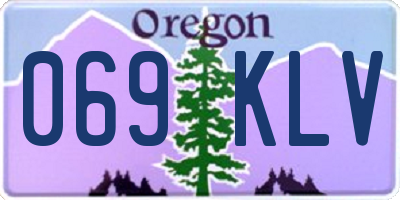 OR license plate 069KLV