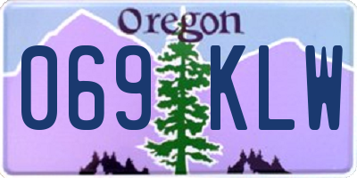 OR license plate 069KLW