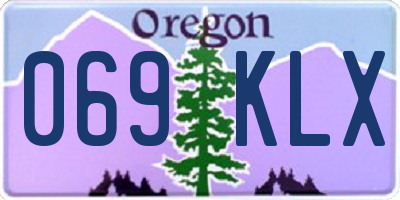 OR license plate 069KLX