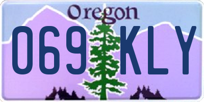 OR license plate 069KLY
