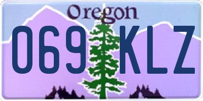 OR license plate 069KLZ