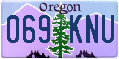 OR license plate 069KNU