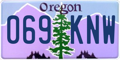 OR license plate 069KNW