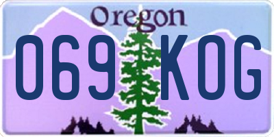 OR license plate 069KOG