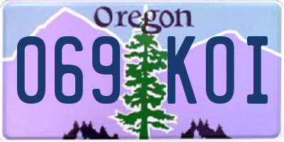 OR license plate 069KOI