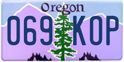 OR license plate 069KOP