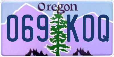 OR license plate 069KOQ