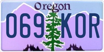 OR license plate 069KOR