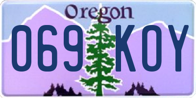 OR license plate 069KOY