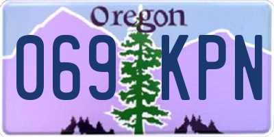 OR license plate 069KPN