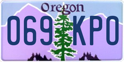 OR license plate 069KPO