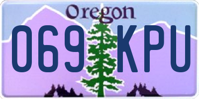 OR license plate 069KPU