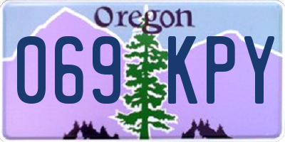 OR license plate 069KPY