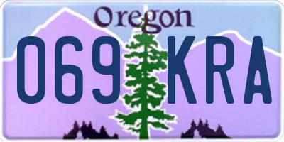 OR license plate 069KRA
