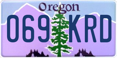 OR license plate 069KRD