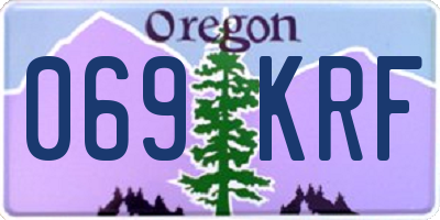 OR license plate 069KRF