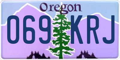 OR license plate 069KRJ