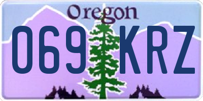 OR license plate 069KRZ