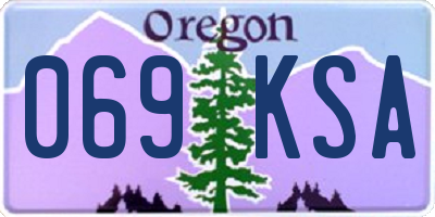 OR license plate 069KSA