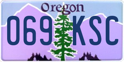 OR license plate 069KSC