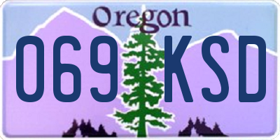 OR license plate 069KSD
