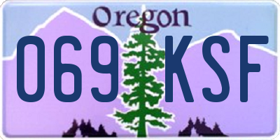 OR license plate 069KSF