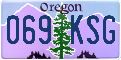 OR license plate 069KSG