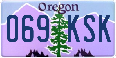 OR license plate 069KSK