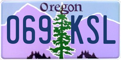 OR license plate 069KSL