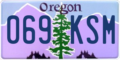 OR license plate 069KSM