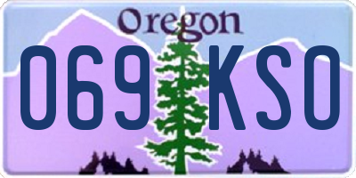 OR license plate 069KSO
