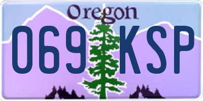 OR license plate 069KSP