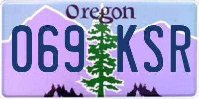 OR license plate 069KSR