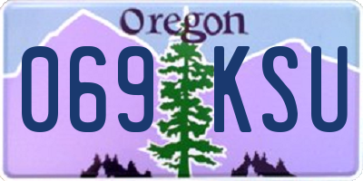 OR license plate 069KSU