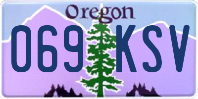OR license plate 069KSV