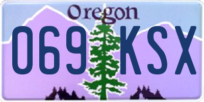 OR license plate 069KSX