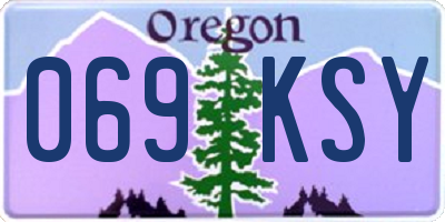 OR license plate 069KSY