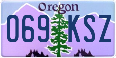 OR license plate 069KSZ