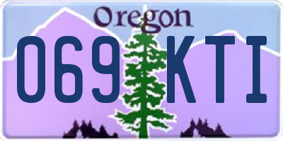 OR license plate 069KTI