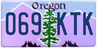 OR license plate 069KTK